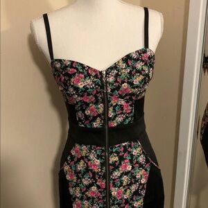 Floral Black Dress
